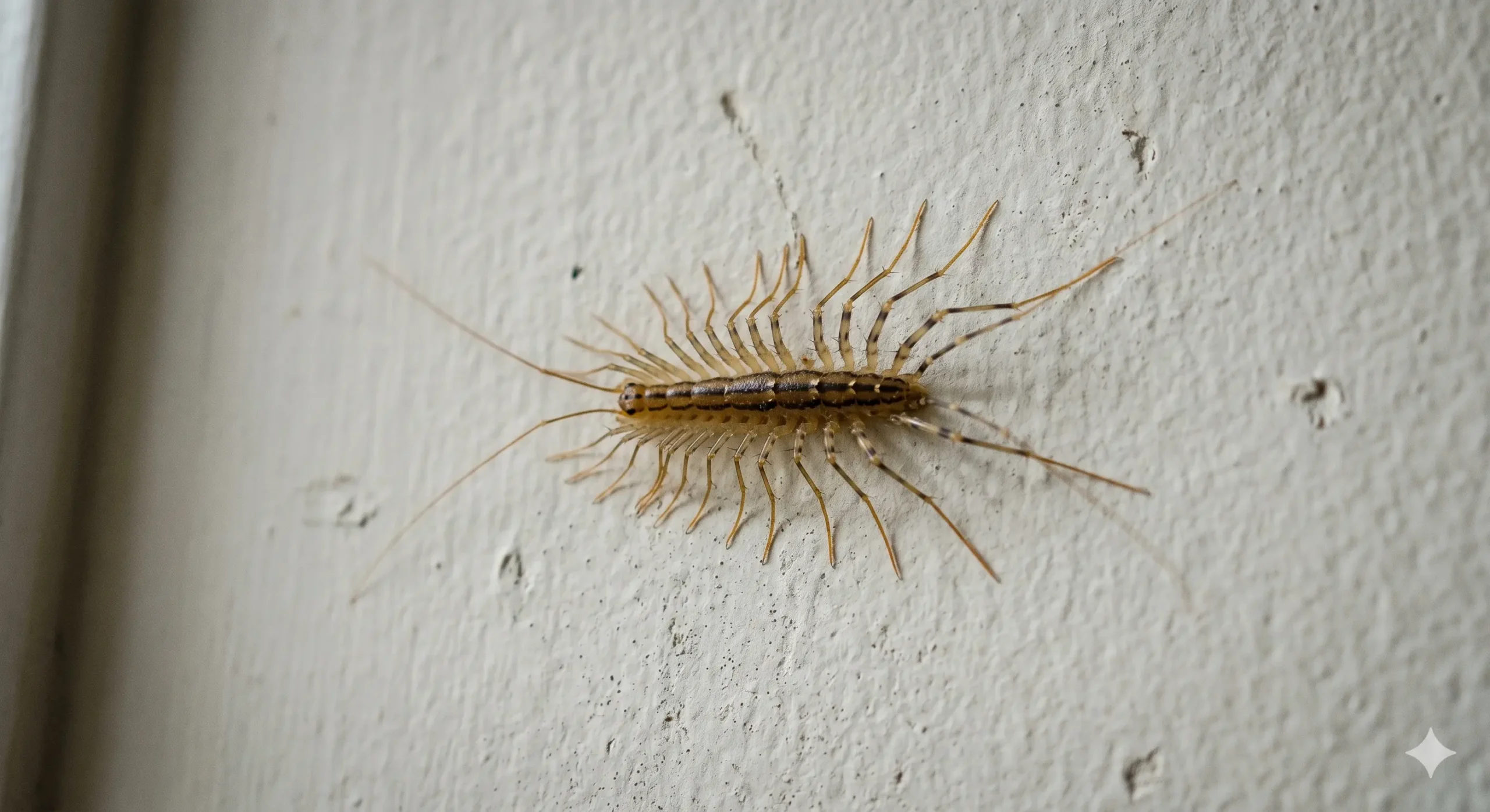 house centipede on wall