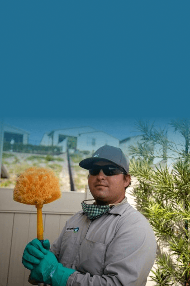 happy simple pest technician