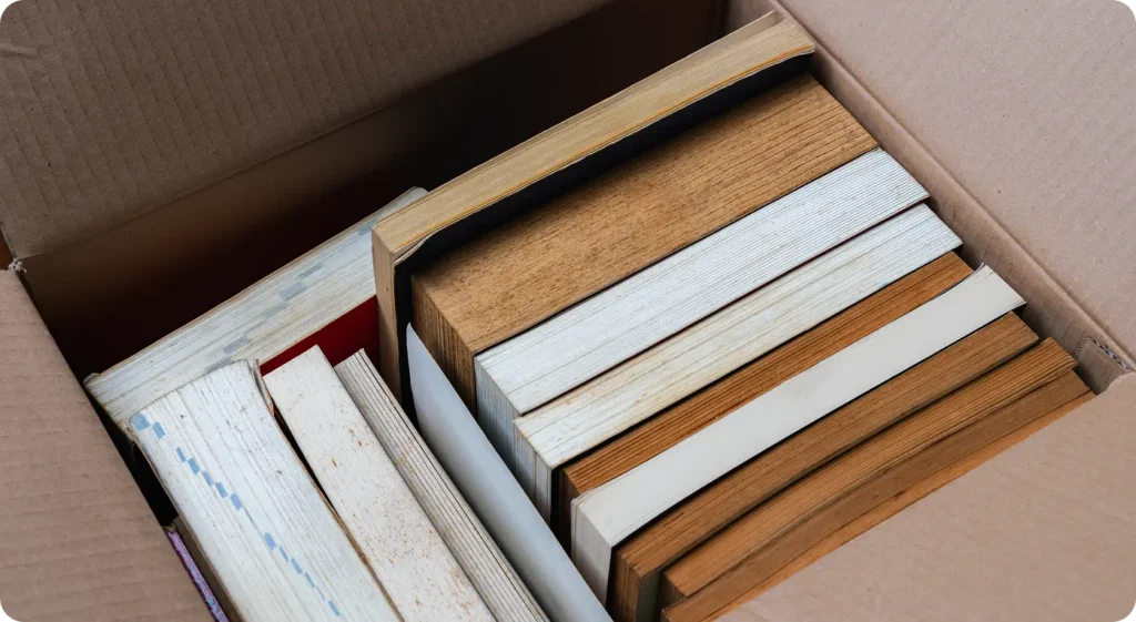 relocating books in a moist basement