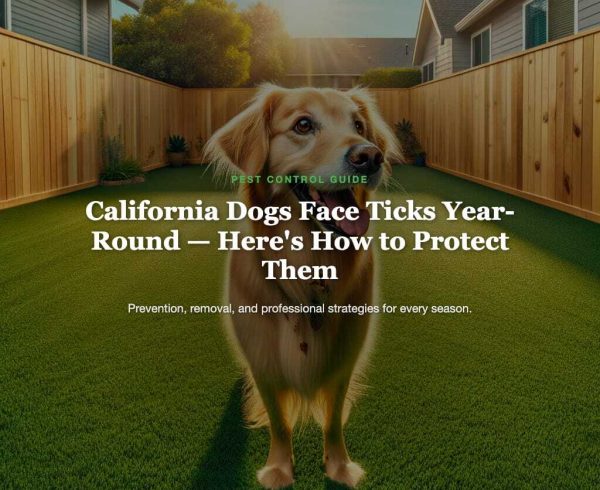 Golden retriever in a backyard setting.